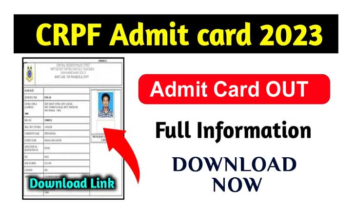 CRPF Admit Card 2023